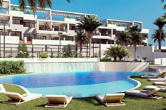 Erdgeschoss Apartment in Torrevieja zu verkaufen, Woongedeelte 131 m², Zustand Erstbezug, 2 Slaapkamers, 2 Badkamers, Pool, ref.: HA-TON-221-A01-2