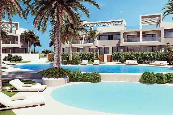 Erdgeschoss Apartment in Torrevieja zu verkaufen, Woongedeelte 131 m², Zustand Erstbezug, 2 Slaapkamers, 2 Badkamers, Pool, ref.: HA-TON-221-A01-9
