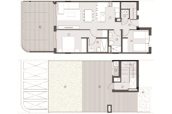 Penthouse Apartment in Torrevieja zu verkaufen, Woongedeelte 156 m², Zustand Erstbezug, 2 Slaapkamers, 2 Badkamers, Pool, ref.: HA-TON-290-A03-14