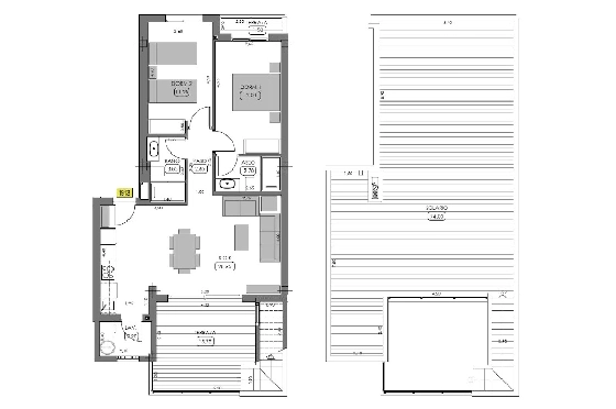 Penthouse Apartment in Algorfa zu verkaufen, Woongedeelte 156 m², Zustand Erstbezug, Klimaanlage, 2 Slaapkamers, 2 Badkamers, Pool, ref.: HA-ARN-116-A03-8
