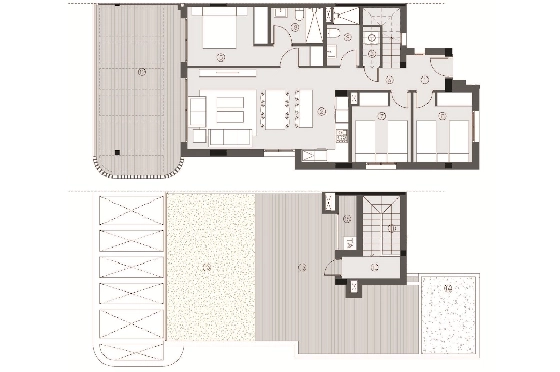 Penthouse Apartment in Torrevieja zu verkaufen, Woongedeelte 193 m², Zustand Erstbezug, 3 Slaapkamers, 2 Badkamers, Pool, ref.: HA-TON-290-A04-14