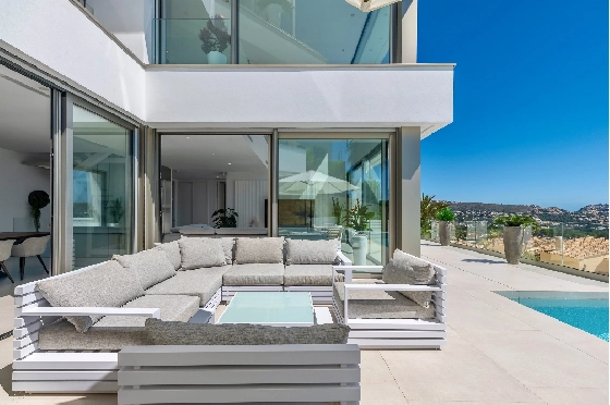 Villa in Moraira zu verkaufen, Woongedeelte 370 m², Bouwjaar 2022, Klimaanlage, Grondstuk 813 m², 4 Slaapkamers, 4 Badkamers, Pool, ref.: AM-12683DR-1