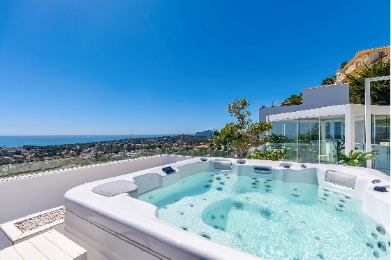 Villa in Moraira zu verkaufen, Woongedeelte 370 m², Bouwjaar 2022, Klimaanlage, Grondstuk 813 m², 4 Slaapkamers, 4 Badkamers, Pool, ref.: AM-12683DR-15