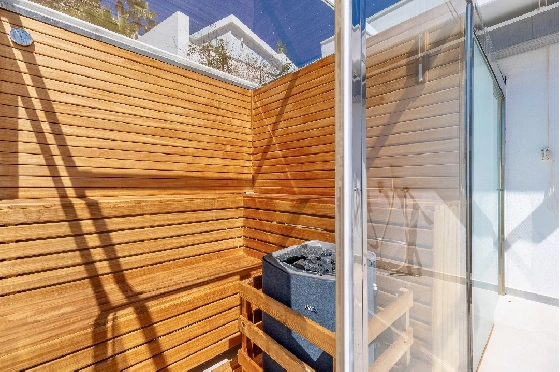 Villa in Moraira zu verkaufen, Woongedeelte 370 m², Bouwjaar 2022, Klimaanlage, Grondstuk 813 m², 4 Slaapkamers, 4 Badkamers, Pool, ref.: AM-12683DR-22