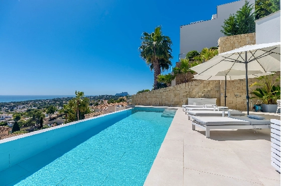 Villa in Moraira zu verkaufen, Woongedeelte 370 m², Bouwjaar 2022, Klimaanlage, Grondstuk 813 m², 4 Slaapkamers, 4 Badkamers, Pool, ref.: AM-12683DR-36