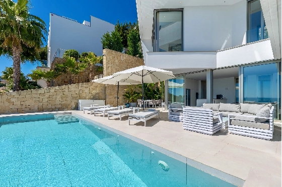 Villa in Moraira zu verkaufen, Woongedeelte 370 m², Bouwjaar 2022, Klimaanlage, Grondstuk 813 m², 4 Slaapkamers, 4 Badkamers, Pool, ref.: AM-12683DR-38