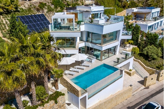 Villa in Moraira zu verkaufen, Woongedeelte 370 m², Bouwjaar 2022, Klimaanlage, Grondstuk 813 m², 4 Slaapkamers, 4 Badkamers, Pool, ref.: AM-12683DR-42