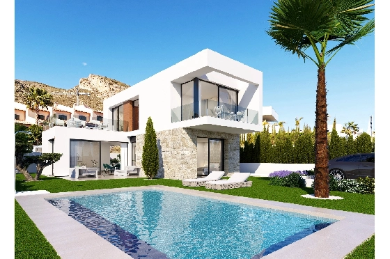Villa in Finestrat zu verkaufen, Woongedeelte 157 m², Grondstuk 517 m², 3 Slaapkamers, 3 Badkamers, Pool, ref.: CPS-ESPH995-1