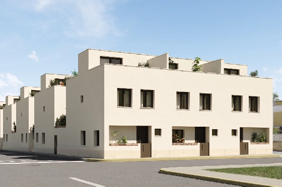 Eck-Reihenhaus in Els Poblets zu verkaufen, Woongedeelte 92 m², Grondstuk 43 m², 3 Slaapkamers, 2 Badkamers, ref.: IV-SV1-4