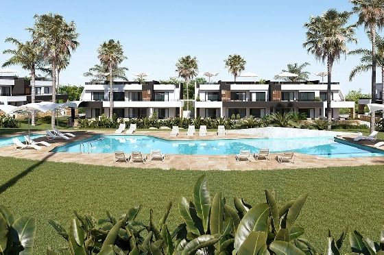 Erdgeschoss Apartment in Ciudad Quesada zu verkaufen, Woongedeelte 116 m², Zustand Erstbezug, Klimaanlage, 2 Slaapkamers, 2 Badkamers, Pool, ref.: HA-CQN-120-A01-2