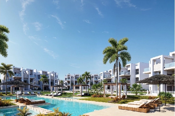 Etagen Apartment in Los Alcazares zu verkaufen, Woongedeelte 100 m², Zustand Erstbezug, Klimaanlage, 3 Slaapkamers, 2 Badkamers, Pool, ref.: HA-LAN-480-A03-2