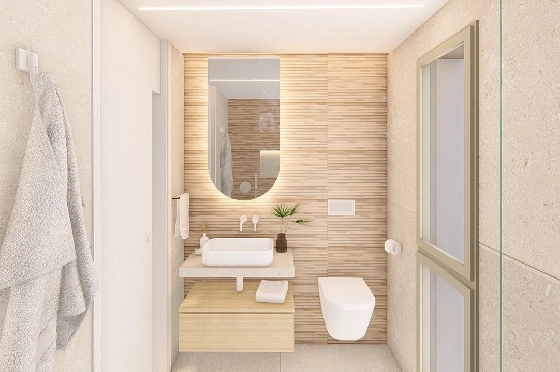 Penthouse Apartment in Los Alcazares zu verkaufen, Woongedeelte 150 m², Zustand Erstbezug, Klimaanlage, 2 Slaapkamers, 2 Badkamers, Pool, ref.: HA-LAN-480-A02-20