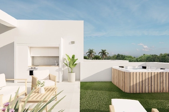 Penthouse Apartment in Los Alcazares zu verkaufen, Woongedeelte 177 m², Zustand Erstbezug, Klimaanlage, 3 Slaapkamers, 2 Badkamers, Pool, ref.: HA-LAN-480-A04-24