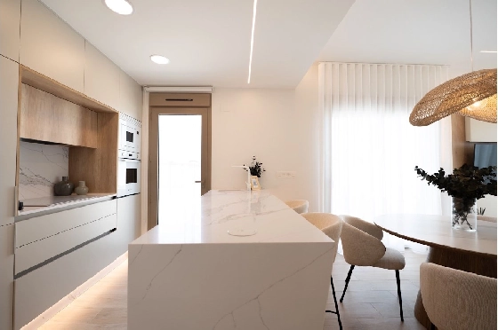 Eck-Reihenhaus in Los Alcazares zu verkaufen, Woongedeelte 146 m², Zustand Erstbezug, Klimaanlage, Grondstuk 177 m², 3 Slaapkamers, 2 Badkamers, Pool, ref.: HA-LAN-480-Q01-9