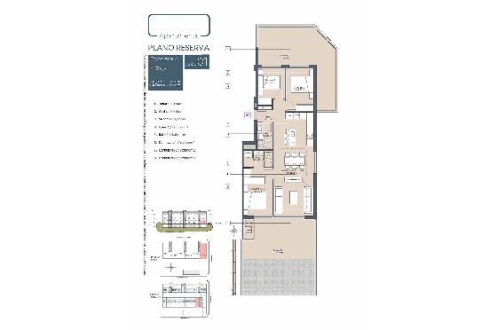 Etagen Apartment in Benijofar zu verkaufen, Woongedeelte 103 m², Zustand Erstbezug, 3 Slaapkamers, 2 Badkamers, Pool, ref.: HA-BNN-319-A01-10
