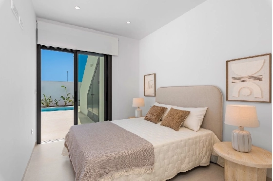 Villa in Los Alcazares zu verkaufen, Woongedeelte 198 m², Zustand Erstbezug, Klimaanlage, Grondstuk 235 m², 3 Slaapkamers, 2 Badkamers, Pool, ref.: HA-LAN-501-E01-19