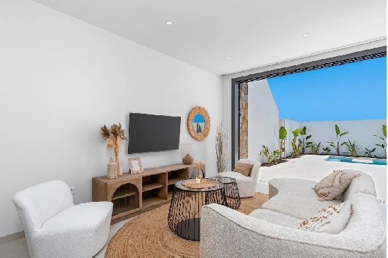 Villa in Los Alcazares zu verkaufen, Woongedeelte 198 m², Zustand Erstbezug, Klimaanlage, Grondstuk 235 m², 3 Slaapkamers, 2 Badkamers, Pool, ref.: HA-LAN-501-E01-5
