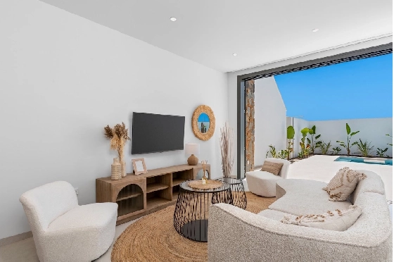 Villa in Los Alcazares zu verkaufen, Woongedeelte 198 m², Zustand Erstbezug, Klimaanlage, Grondstuk 235 m², 3 Slaapkamers, 2 Badkamers, Pool, ref.: HA-LAN-501-E01-7