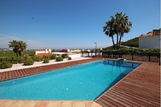 Sommerhaus in Oliva(San Pere) zur Ferienvermietung, Woongedeelte 170 m², Bouwjaar 2005, Zustand neuwertig, + Fussbodenheizung, Klimaanlage, Grondstuk 900 m², 3 Slaapkamers, 2 Badkamers, Pool, ref.: V-1415-2