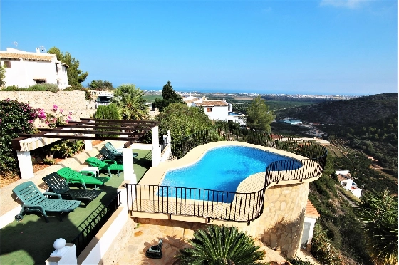 Villa in Pego-Monte Pego zur Ferienvermietung, Woongedeelte 90 m², Bouwjaar 1990, Grondstuk 820 m², 2 Slaapkamers, 1 Badkamers, Pool, ref.: S-2211-2