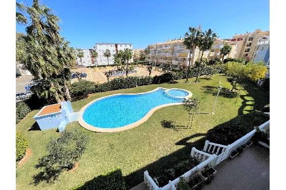 Apartment in Denia(Las Marinas) zur Ferienvermietung, Woongedeelte 90 m², Bouwjaar 2003, Zustand gepflegt, + Zentralheizung, Klimaanlage, 1 Slaapkamers, 1 Badkamers, Pool, ref.: T-0318-3